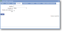 Quantity parameters for an Invoice table.